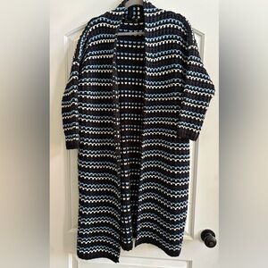 FRNCH Black and White Patterned Cardigan